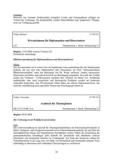 INSTITUT FÜR ALTTESTAMENTLICHE BIBELWISSENSCHAFT (304)