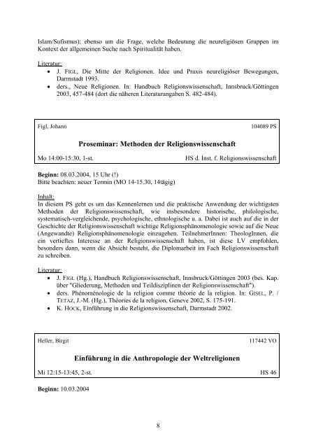 INSTITUT FÜR ALTTESTAMENTLICHE BIBELWISSENSCHAFT (304)