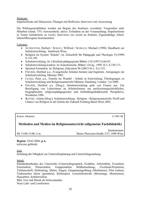 INSTITUT FÜR ALTTESTAMENTLICHE BIBELWISSENSCHAFT (304)