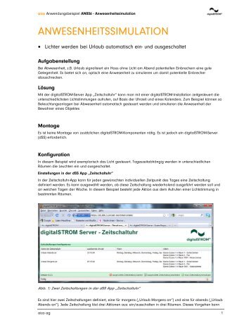 AN006 aizo Anwendungsbeispiel - Anwesenheitssimulation v1.0