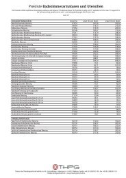 Preisliste Badezimmerarmaturen und Utensilien - Thomas Hoof ...