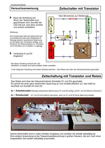 Zeitschaltung mit Transistor und Relais - Werken/Technik