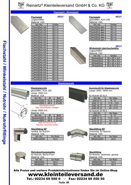 www.kleinteileversand.de kostenloses Bestellfax: 0800