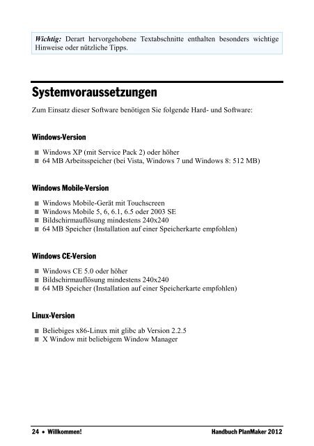 Handbuch PlanMaker 2012 - Waltersoftware