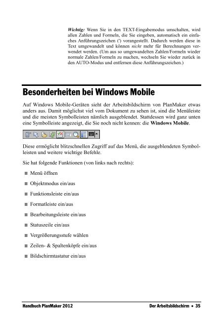 Handbuch PlanMaker 2012 - Waltersoftware