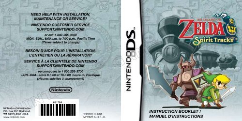 INSTRUCTION BOOKLET / MANUEL D'INSTRUCTIONS - Nintendo