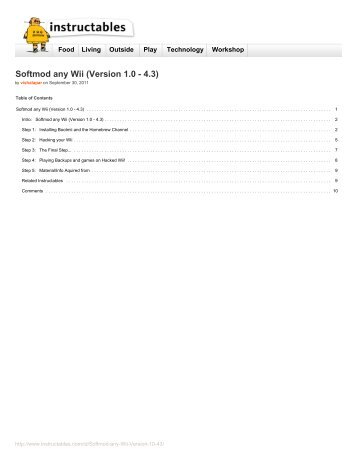 Instructables.com - Softmod any Wii (Version 1.0 - 4.3)