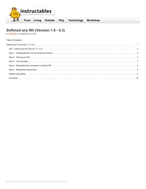 Gearceerd Stal Praktisch Instructables.com - Softmod any Wii (Version 1.0 - 4.3)