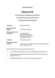 Protokoll der Ã¶ffentlichen Gemeinderatssitzung vom 24. Mai 2011