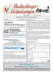 Wochenmarkt in Malterdingen - Gemeinde Malterdingen