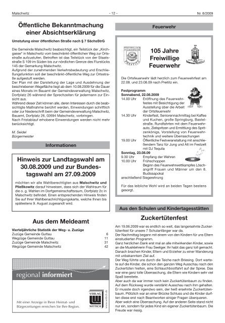 Malschwitz und Guttau - Gemeinde Malschwitz