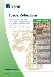 Special Collections Guide - University of Ulster Library
