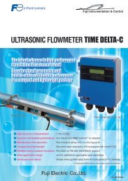 ULTRASONIC FLOWMETER TIME DELTA-C - Fuji Electric America