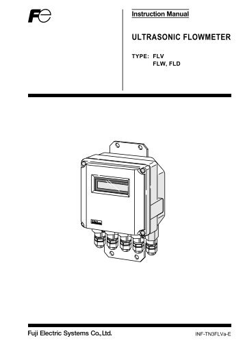 Instruction Manual ULTRASONIC FLOWMETER - Fuji Electric