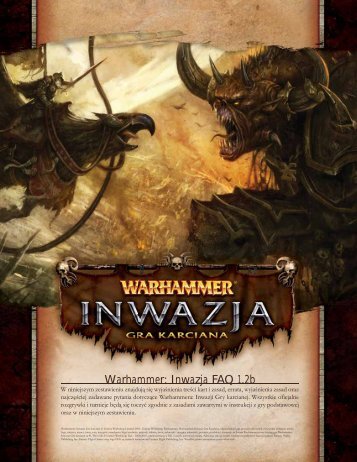 Warhammer: Inwazja FAQ 1.2b - Galakta