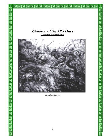 Children of the Old Ones - WFRP 2 ed.