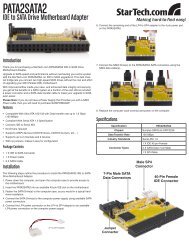 PATA2SATA2 IDE To SATA Drive Motherboard ... - StarTech.com