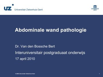 Abdominale wand pathologie - Belsurg