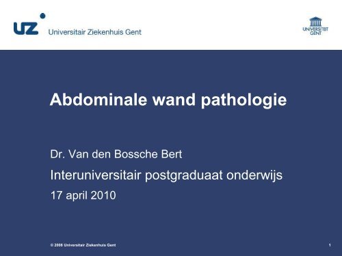Abdominale wand pathologie - Belsurg