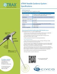 eTRAX™ Specifications Sheet - CIVCO Medical Solutions