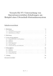 Versuch EL-V7: Untersuchung von Operationsverstärker ...