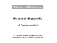 Ultraschall-Einparkhilfe - TecHome.de