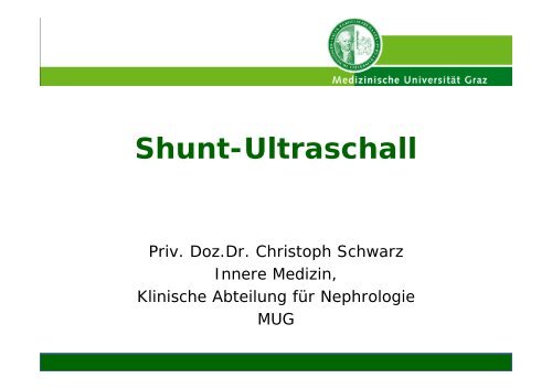 Shunt-Ultraschall - OEANPT