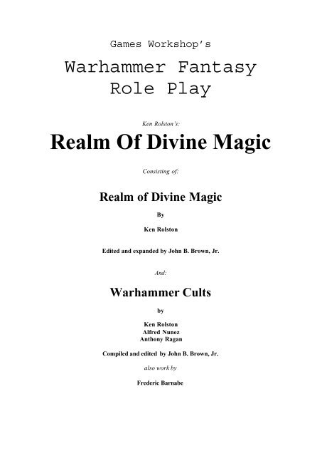 Realm of Divine Magic.pdf - le verrah rubicon - Free