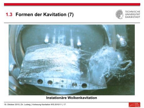 1.3 Formen der Kavitation - Technische Universität Darmstadt