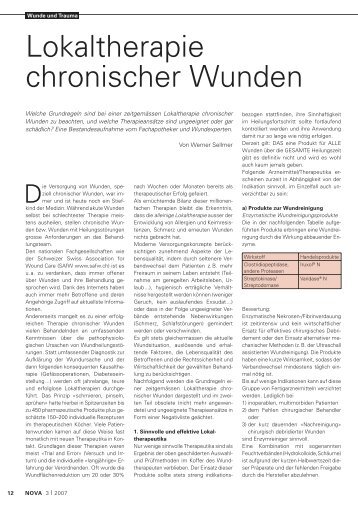 Lokaltherapie chronischer Wunden - Werner Sellmer