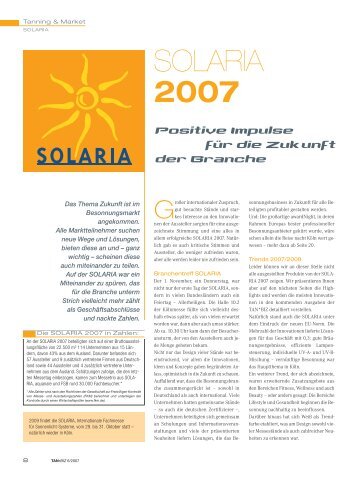 SOLARIA 2007 - Health and Beauty Holding