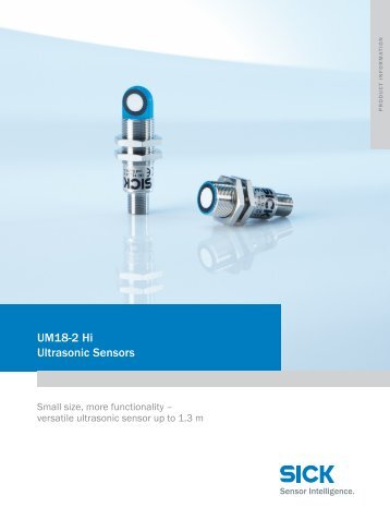 UM18-2 Hi Ultrasonic Sensors - Mysick.com