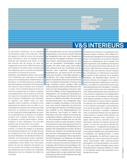 ar/t/chitecture N°5. Magazine about Swiss architecture, interior design, product design DE/FR/IT