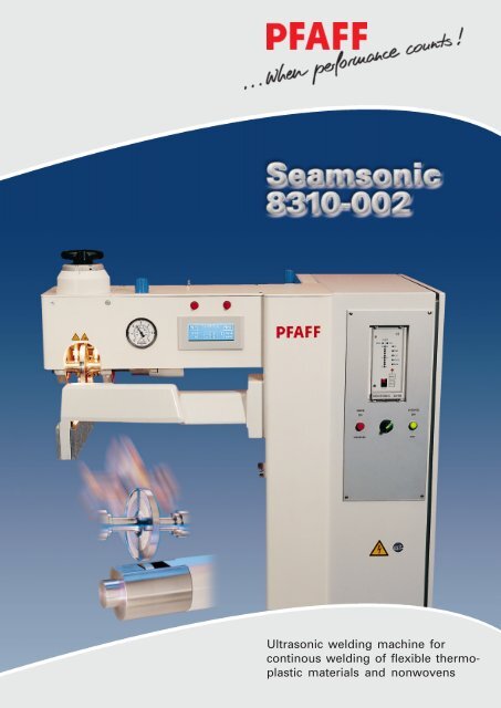 Ultrasonic welding machine for continous welding of flexible