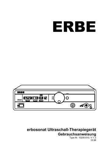 erbosonat Ultraschall-Therapiegerät - ZAMOTEC GmbH ...