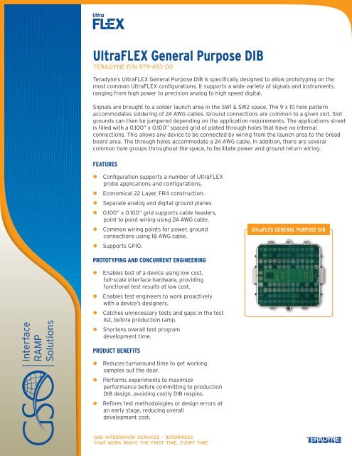 UltraFLEX General Purpose DIB Page 1 - Teradyne GSO