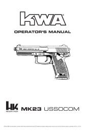 OPERATOR'S MANUAL - KWA Performance Industries - Greek Airsoft