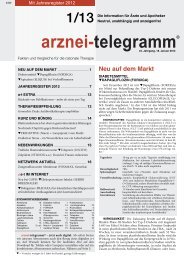 Neu auf dem Markt - Arznei-Telegramm