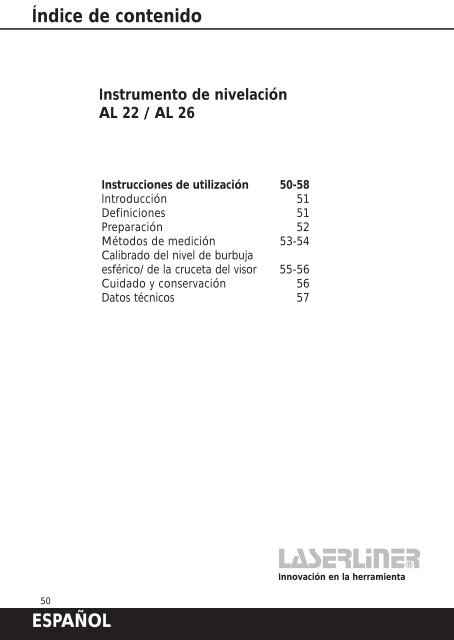 Nivellierinstrument AL 22 / AL 26 - UMAREX GmbH & Co.KG