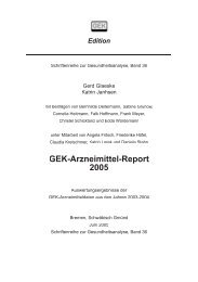 GEK-Arzneimittel-Report 2005 - Gesundheitspolitik.net