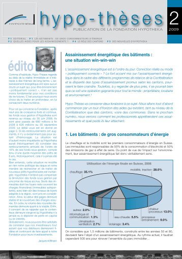 édito Assainissement énergétique des bâtiments - Hypotheka SA ...