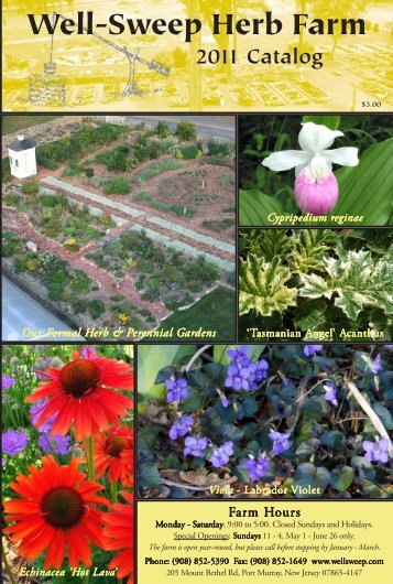 2011 Catalog - Well-Sweep Herb Farm