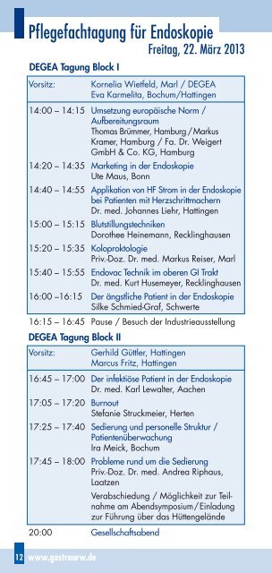 PROGRAMM - bei der Gesellschaft für Gastroenterologie in Nordrhein