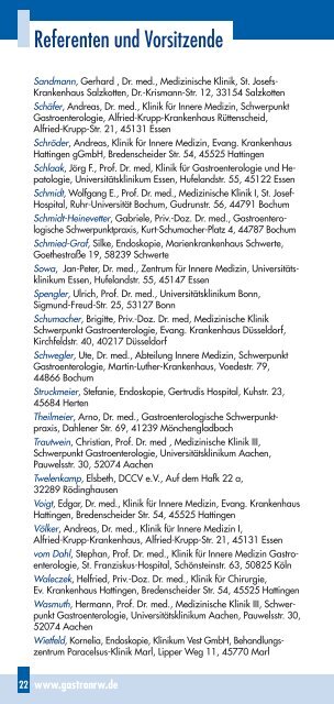 PROGRAMM - bei der Gesellschaft für Gastroenterologie in Nordrhein
