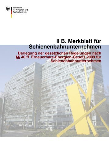 II B. Merkblatt fuer Schienenbahnunternehmen - Bafa