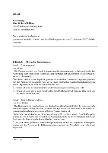 Berufsbildungsverordnung - SVMTT