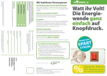 Flyer Stand-by Aktion - Frankfurt spart Strom