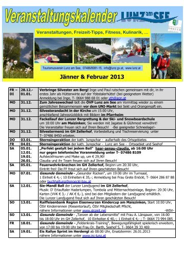 Veranstaltungskalender Jänner-Februar 2013 im ... - Lunz am See