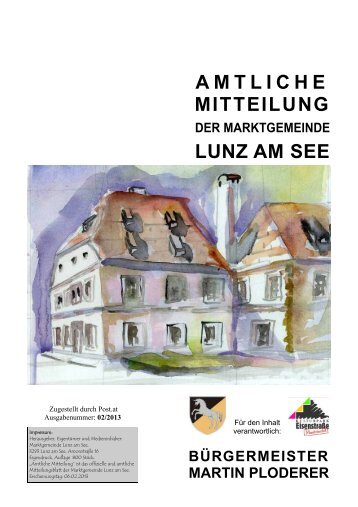 Neu: Gemeindezeitung Februar 2013 - Lunz am See
