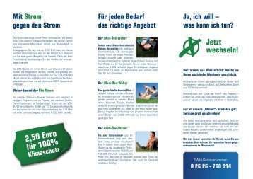 Flyer – Öko Wäller - EWH